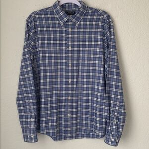 Lauren Ralph Lauren Flannel Blue /White Checkered  Men’s Shirt Size L